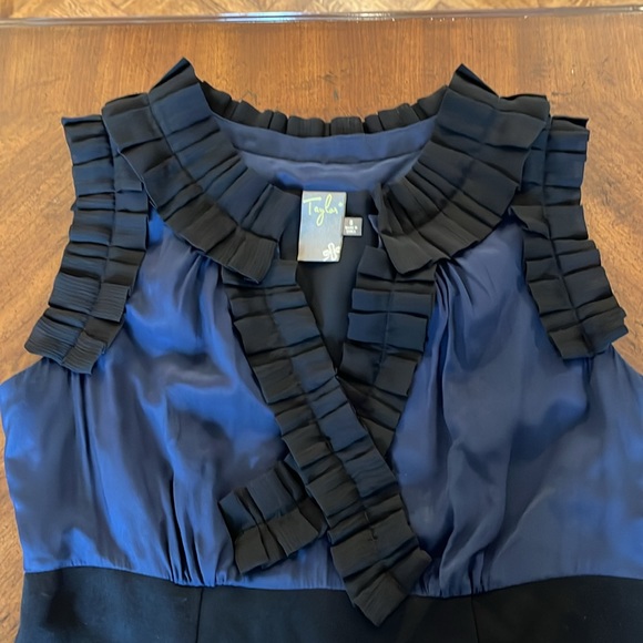Taylor Dress with Silk Pleat Detail Size 6 - Picture 3 of 12